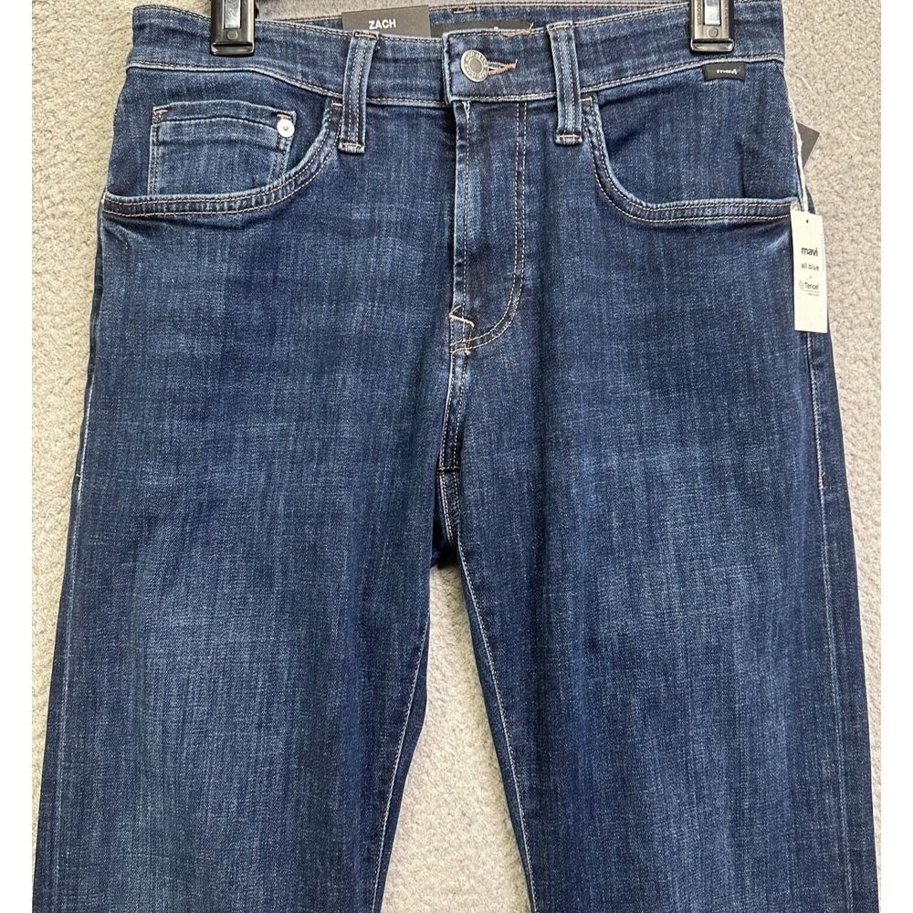 Mavi Zack Jeans Mens 28X32 Blue Straight Leg Denim NEW